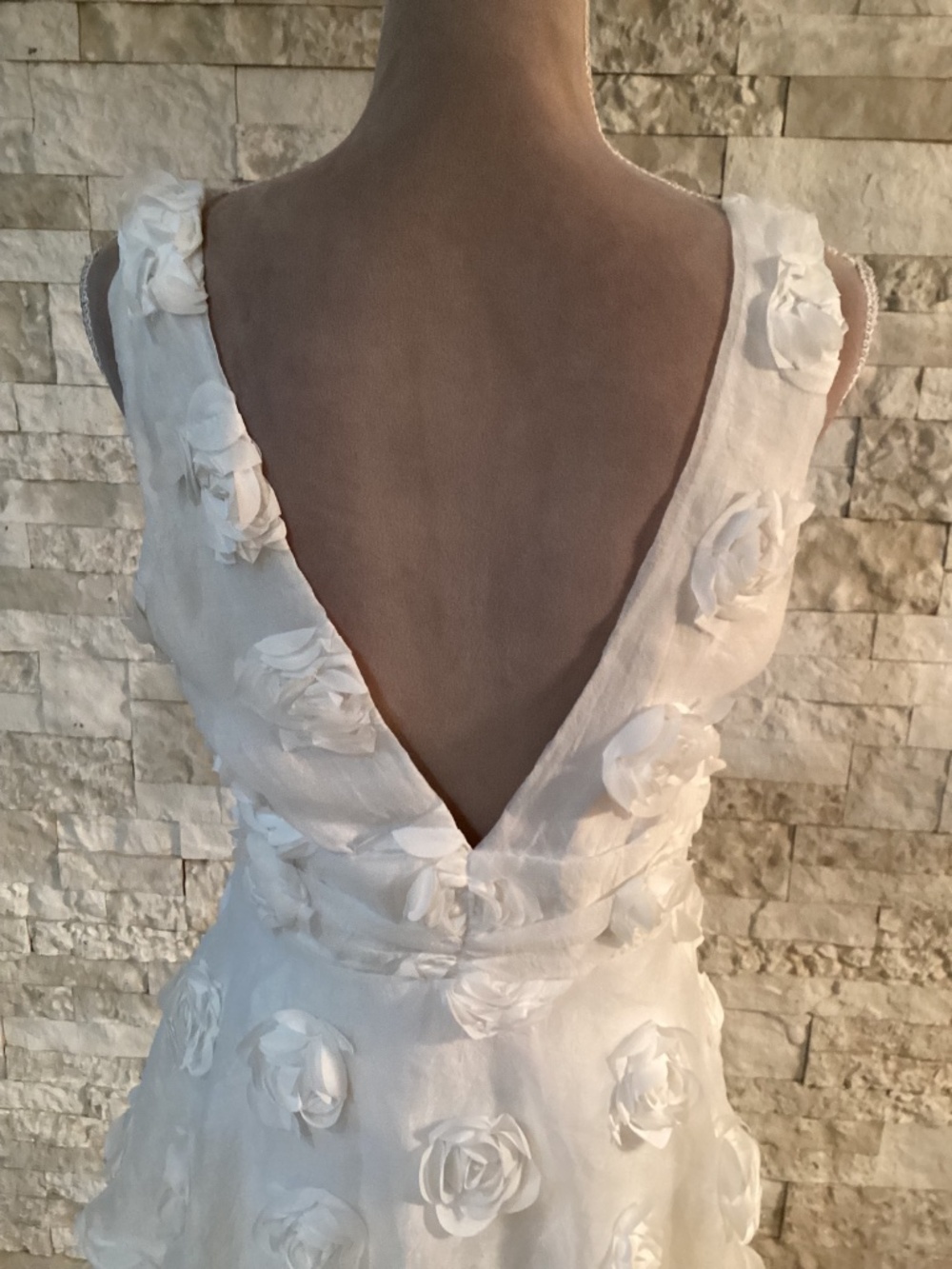 Lulus Exceptional Entrance White Sleeveless Tiered Rosette Midi Dress - Picture 10 of 16